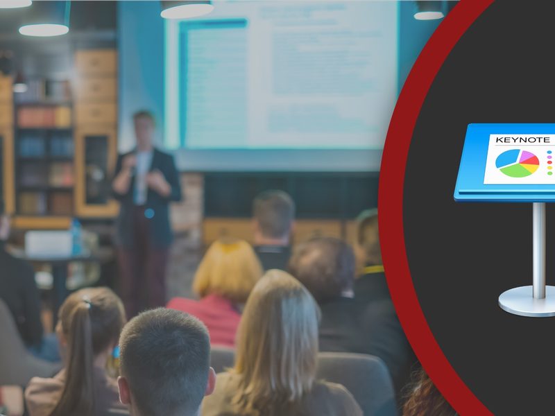 A keynote presentation to an engaged audience